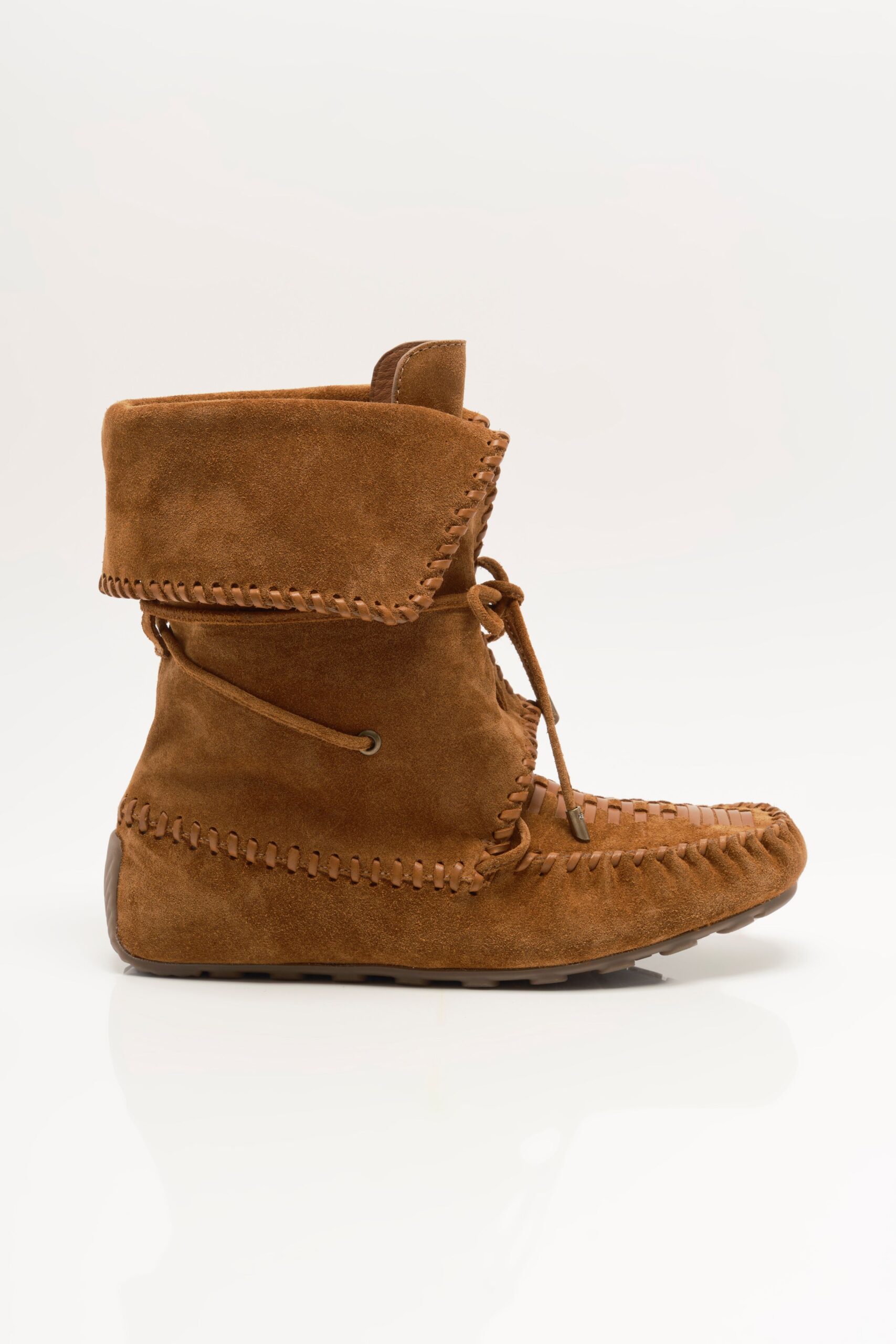 Misty Moccasin Boot Cognac Suede - Image 3